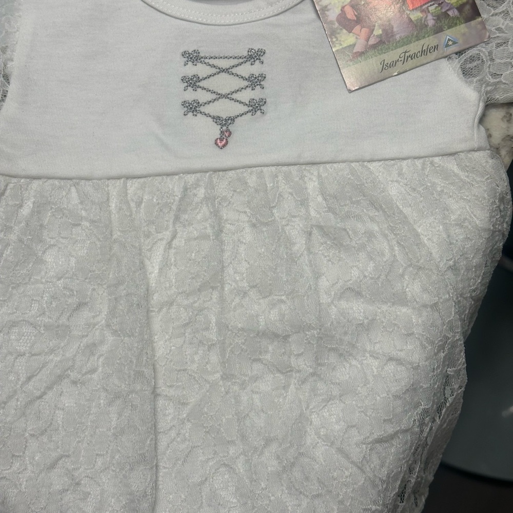 White Lace Bodysuit with Corset Detail